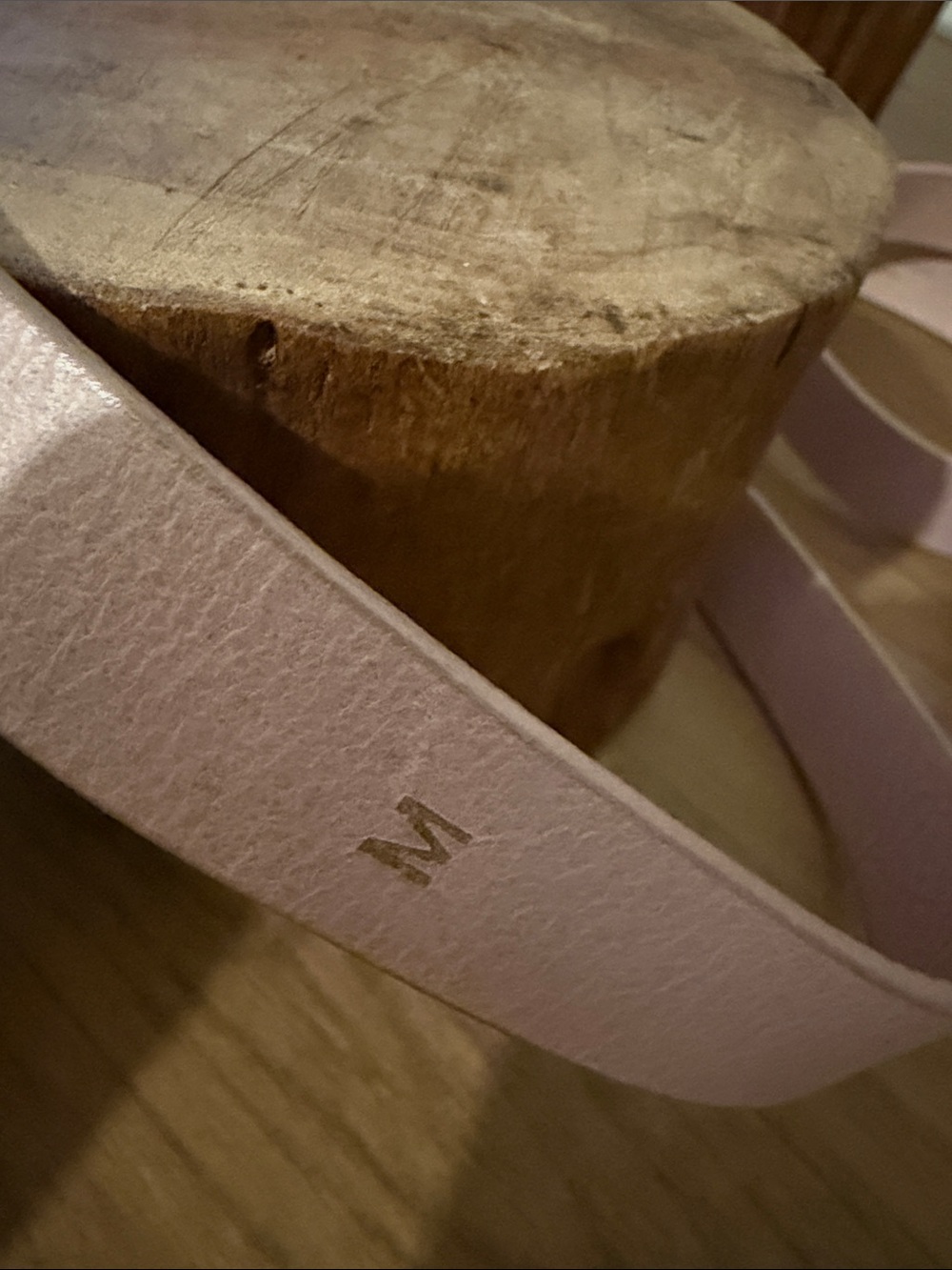 J. Crew Dusty Pink Leather Belt with Gold Buckle - Picture 4 of 6